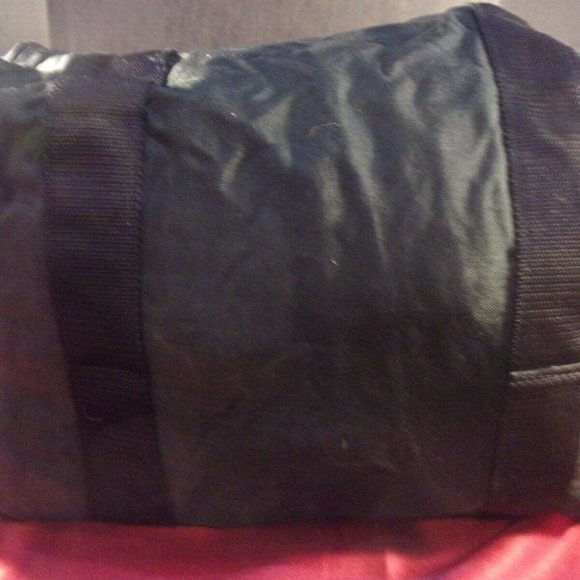 VINTAGE CAMP INN BLACK CABVAS LARGE DUFFLE BAG W/ HAND STRAPS SI1042 - Picture 10 of 12